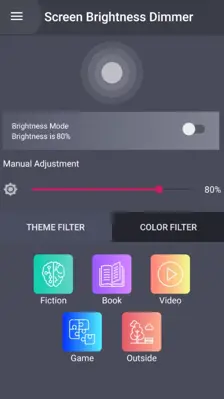 Screen Brightness Dimmer android App screenshot 0