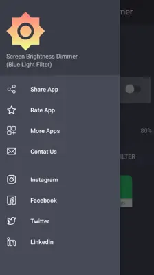 Screen Brightness Dimmer android App screenshot 1